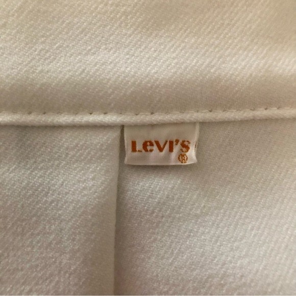 Vintage 70s 80s Levi's White Bend Over Pants Trousers High Waisted Size 14 - Picture 4 of 7